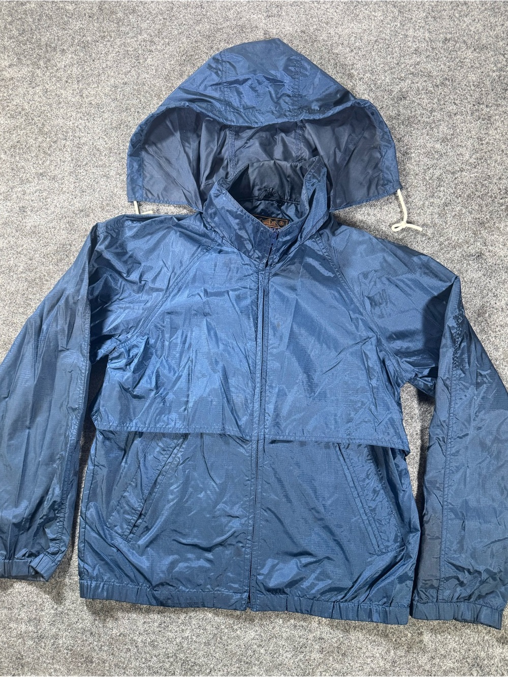 Vintage Eddie Bauer‎ Rain Wind Hooded Full Zip Windbreaker Coat Jacket S